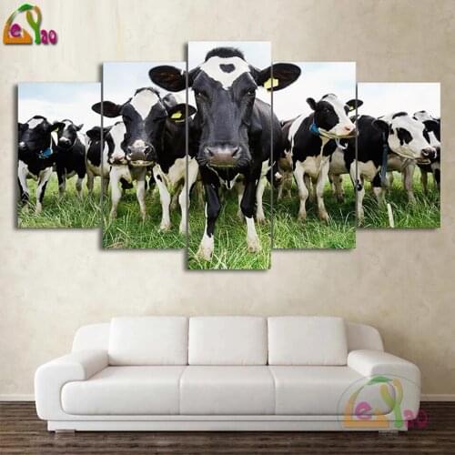 Diamond Embroidery Mosaic 5 Pieces Animals Cows Home Decor 5d Diy Diamond Painting Cross Stitch Mosaic Rhinestone Home Decor