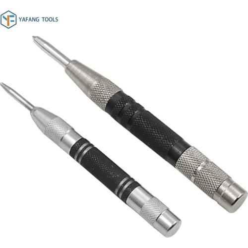 5~6 Inch Automatic Center Pin Punch Spring Loaded Marking Holes Hand Tool Wood Alloy Plastic Press Dent Marker Drill Bit