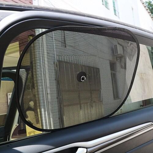 2Pcs Car Curtains Mesh Sun Shades For Front Side and Rear Window Sunshade UV Blocker Summer Automobiles Heat Insulation 44*36cm