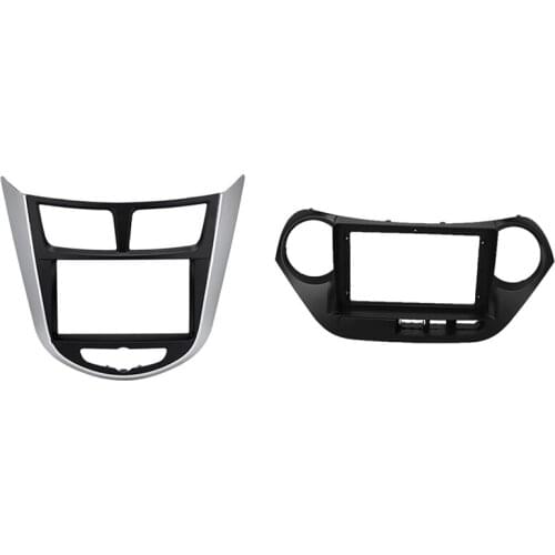 Car Radio Panel Kit for HYUNDAI I-25 I25 2 Din with 9 Inch 2Din Car Panel for HYUNDAI I10 2014-2017 Left Wheel