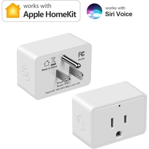 Wireless Remote Control ON/OFF Timer Smart Switch WiFi 16A US Plug Outlet Siri Voice APP Control Socket work with Apple Homekit