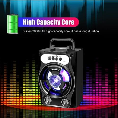 Bluetooth Speaker Portable Big Power Wireless Stereo Subwoofer Heavy Bass Speakers Sound Box Support FM Radio TF AUX USB