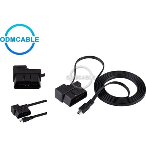 180cm Car OBD-II OBD2 EOBD 16pin Diagnostic Extension Adapter to Mini USB Cable