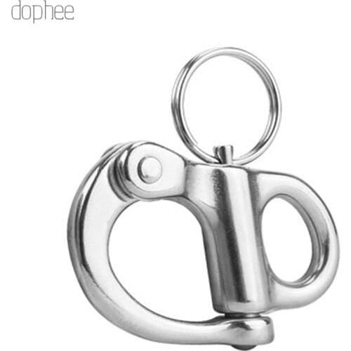 Dophee 1pc Stainless Steel Swivel Shackle Quick Release Boat Anchor Chain Eye Shackle Swivel Snap Hook for Marine Architectural