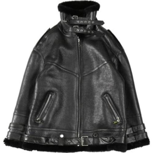 Женские кожаные куртки с мехом EI·BAWN China At AliExpress