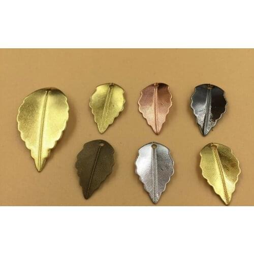 20Pcs Filigree Leaf Charms Brass Floating Silver Rose Gold Color Pendant for DIY Jewelry Making Lead and nickel free Accessories
