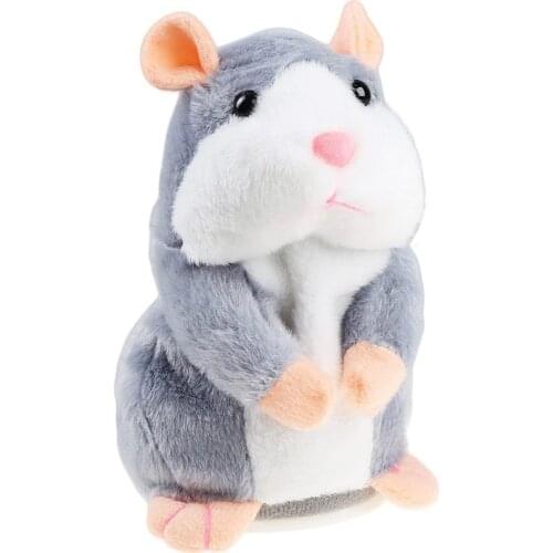 15cm Talking Hamster Mouse Pet Christmas Falante Mouse Pet Plush Toy For Children Cute Soft Animal Doll Funny Toys Kids Gifts