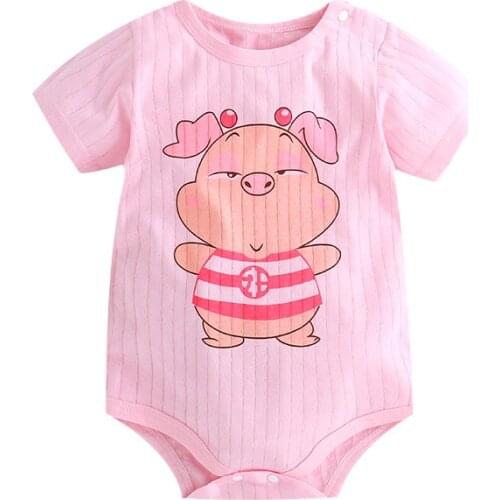 Newborn Toddler Infant Baby Girl Short Sleeve Letter Romper Cotton Jumpsuit Outfit Sunsuit Clothes Baby Clothes 24M18M