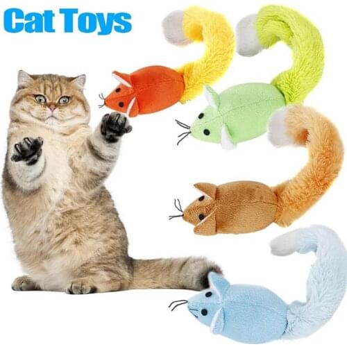 2021 Creative Pet Cat Chew Long Tail Mouse Mice Catnip Teaser Playing Plush Toys Kitten Cat supplies