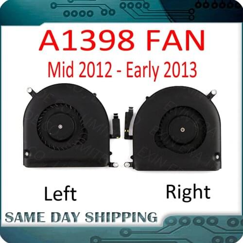 Mid 2012 Early 2013 for MacBook Pro Retina 15" A1398 Left Right Side CPU Fan Cooler Cooling Fan MC975/976/831 ME664/665