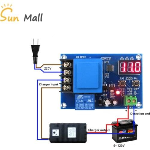 XH-M602 Digital Control Battery Lithium Battery Charging Control Module Battery Charge Control Switch Protection Board
