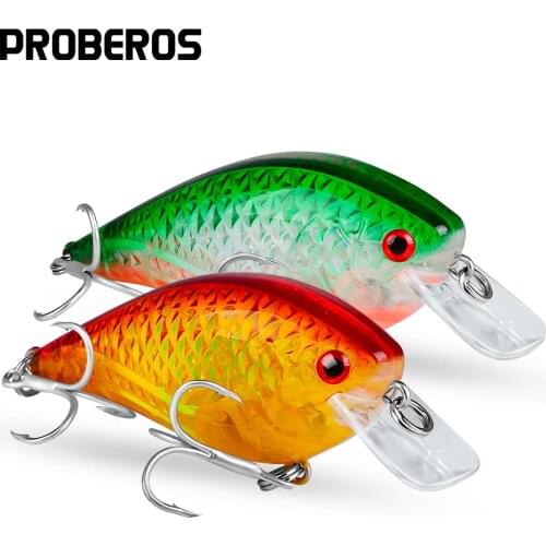 PROBEROS CrankBaits Fishing Lure 7cm-2.76"/10.5g-0.37oz Crankbait 6 Color Fishing Tackle 6# BKB Hook Fishing Baits