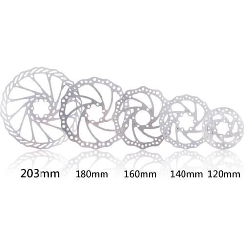 MTB Disc Brake Rotor 120mm/140mm/160mm/180mm/203mm 6 Inches Stainless Steel Rotors For Mountain Road Cruiser Bike Brake parts