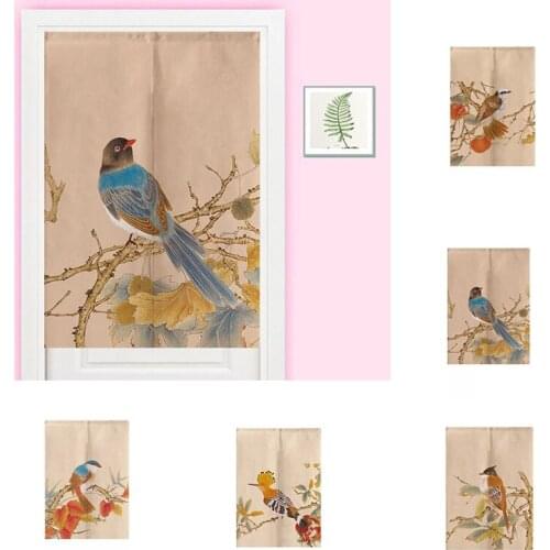 Chinese Retro Home Cotton Hemp Door Curtain Bedroom Living Room Decoration Hanging Curtain Kitchen Partition Curtain