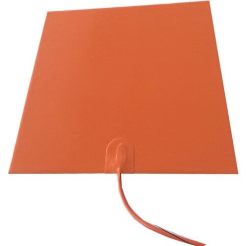 Silicone Heater heating pad For 3D Printer 400x400MM 220V 1000W With PSA NTC 100K Thermistor Heatbed 1000MM Power wire