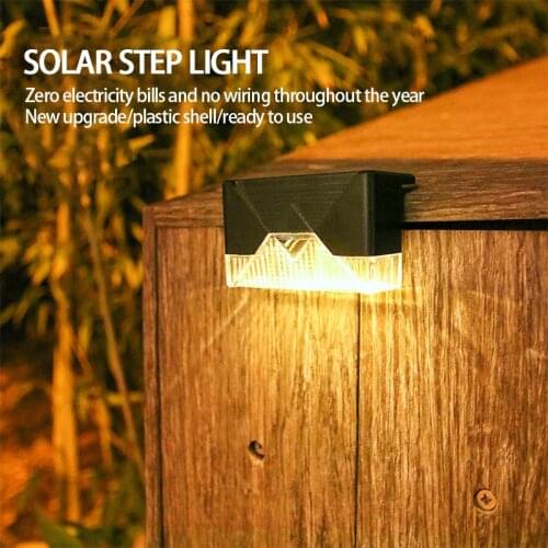 Wholesale LED Solar Lamp Path Stair Outdoor Waterproof Wall Light Garden Landscape Step Deck Lights Balcony Fence Solar Lights