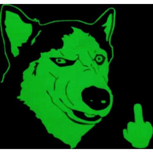 Husky Patches Luminous Apparel Accessories Clothing Thermal Transfer Paper Iron Ons Sticker for Clothes Fluorescence Patch