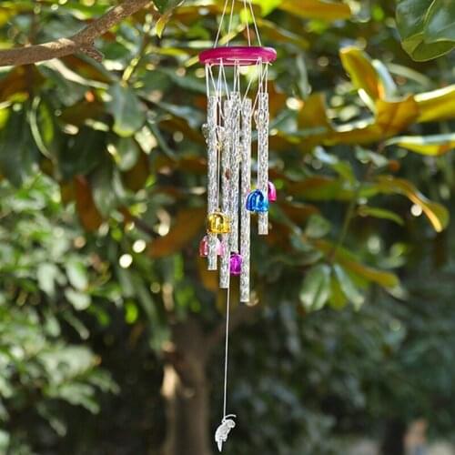 Outdoor Colored Wind Chimes 5 Aluminum Tubes Suitable for Home Garden Courtyard Decoration