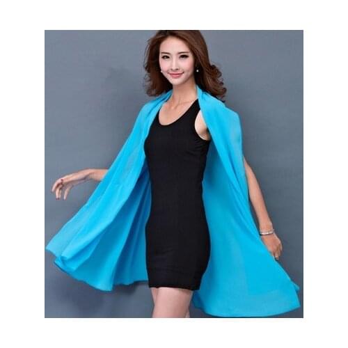 Spring and summer sleeveless chiffon shirt magic women in the long multi - functional sunscreen shawl beach scarf