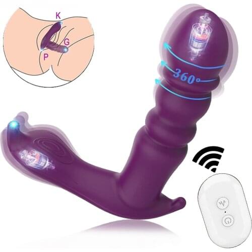Rotating Butterfly Wearable Dildo Vibrator for Women Wireless Remote Control Vibrating Panties Sex toys for Couple Sex Shop