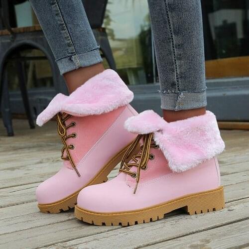 Women Boots Winter Ankle Boots For Women Winter Shoes Female Snow Boots Botas Mujer Warm Plush Shoes Woman Plus Size 43