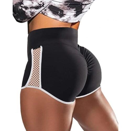 Women Sports Shorts 2021 Activewear Shorts Sexy High Waist Hip Lift Abdomen Tightening Hollow Out Push Up Yoga Shorts
