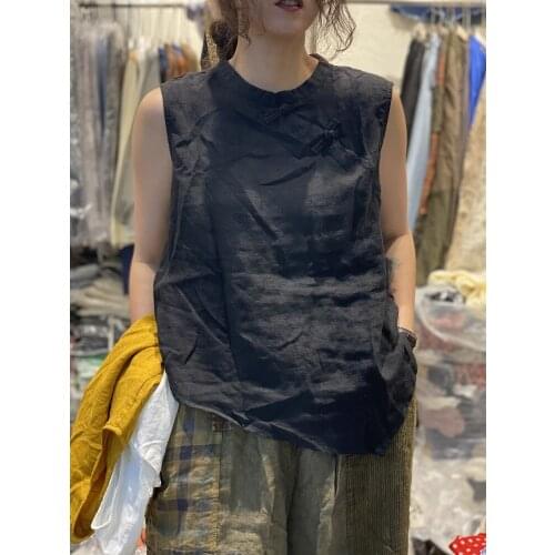 3XL Plus Size Female Tops Ladies Tank Tops 2021 Summer Fashion Casual Cotton Linen Clothing sleeveless Shirt Top Blouse