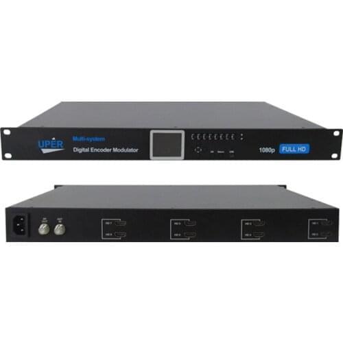 1U Rack 8 channels HD-MI to ISDB-T H-D digital TV Encoder Modulator 8 Route Digital RF Modulator 1080P RF Transmitter 228HI-8