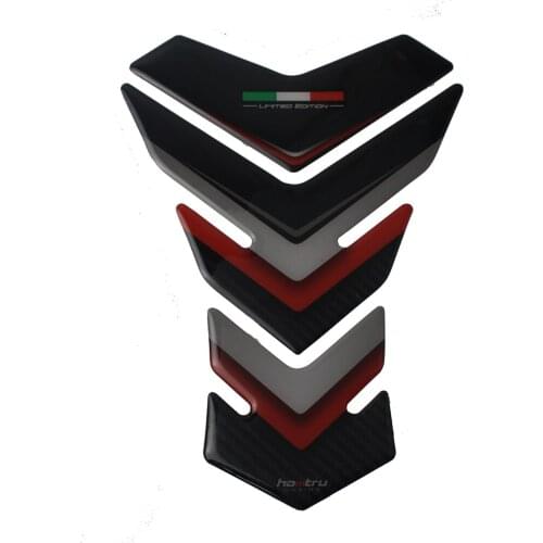 3D Carbon-look Motorcycle Tank Pad Protector Decal Stickers Case for Honda Suzuki Kawasaki Ducati Aprilia RV4 Italy Flag Tank