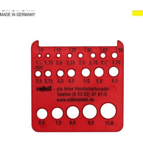 Addi Needle Gauge 1.5mm - 10mm + ruler and cutter, new from Germany addi size 403-0 404-0