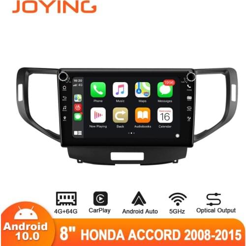 8" Android10 Car Radio for Honda Accord 8 2008 2009 2010 2011 2012 GPS DSP SPDIF CARDPLAY 4G SIM CARD SUBWOOFER WIFI DAB DVR OBD
