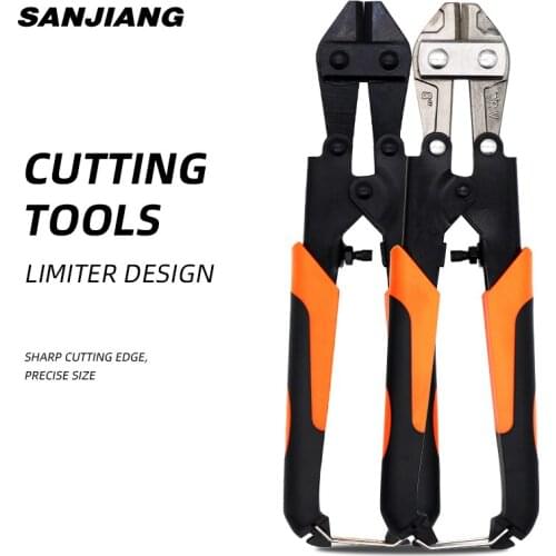 8" Alloy Steel Bolts Cutter Bolts Wire Clamp Cutting Plier mini Steel Wire Rope Cutting Hand Tool Two-color Handle
