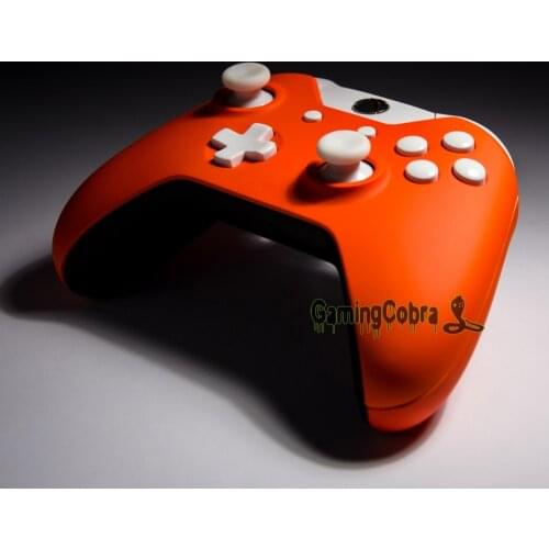 EXtremeRate Soft Touch Orange Protector Front Shell Cover Repair Kit for Xbox One Controller