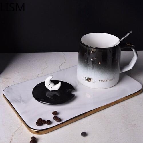 Coffee Mug Milk Mug and Spoon Printed Mugs Caneca Personalizada Ceramic Coffee Mug 3d Mug Couple Ceramic Cup Coffee Office Plain