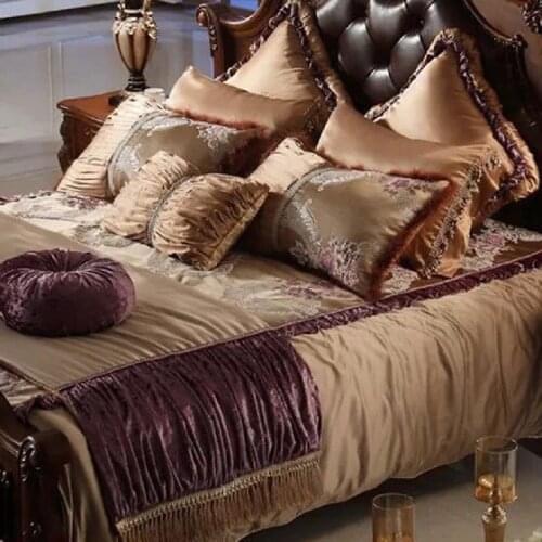 11Pcs Neo-Classical Bedding Set King Size Bed Linen Fitted Sheet French Premium Patchwork Duvet Cover Quilt