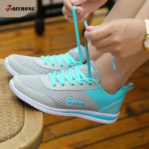 Air Mesh Women Sneaker Sock Shoes Summer Breathable Cross Tie Platform Round Toe Casual Fashion Sport Lace Up 2020 Female Girl