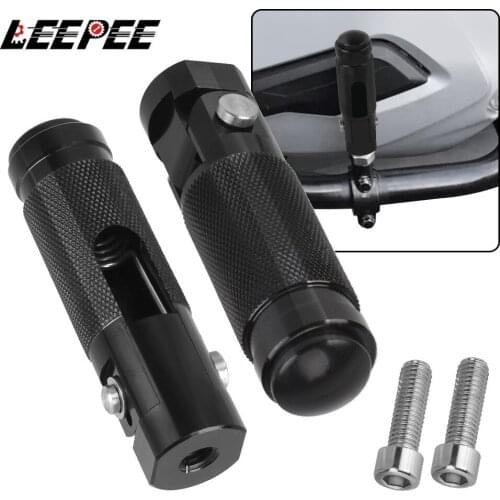 LEEPEE 2pcs Pedals For Motorcycle Motor Accessories Folding Footrests Foot Rests Pegs Rear Set Parts Universal Aluminum Alloy