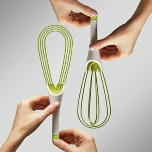 Multifunctional Rotary Manual Egg Beater Mixer Mini Plastic Kitchen Egg Whisk Bake Tool Egg Agitator Silicone Eco-Friendly