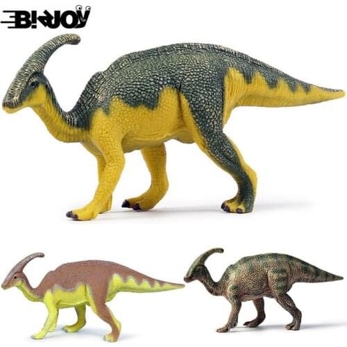 Parasaurolophus Dinosaur Model Simulation Wild Beast Action Figure Educational PVC Ancient Animal Toy for Child Kids Gift