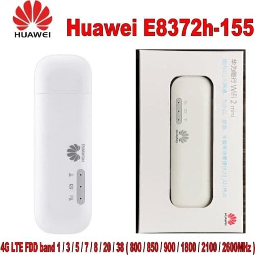 Unlocked New Huawei E8372 E8372h-155 4G LTE 150Mbps WiFi Modem 4G USB Modem Dongle 4G Carfi Modem