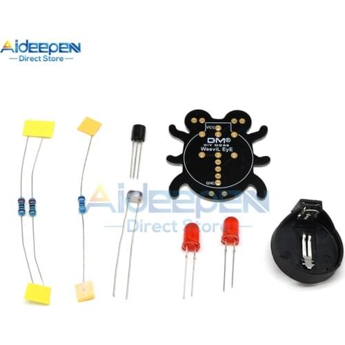 Weevil Eye Electronic DIY Kit Beginner Learn To Solder Fun Kit Handmade Gift Fit for Student Experiment Parent-Child Interaction