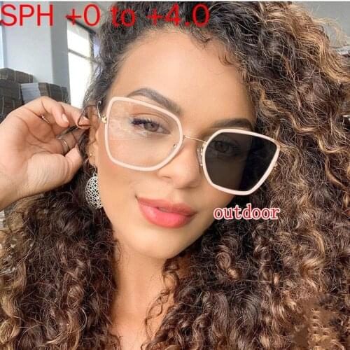 Outdoor Women Cat Round Reading Glasses Progressive Multifocal Small Frame Female Presbyopia Eyeglasses Hyperopia Eyewear NX