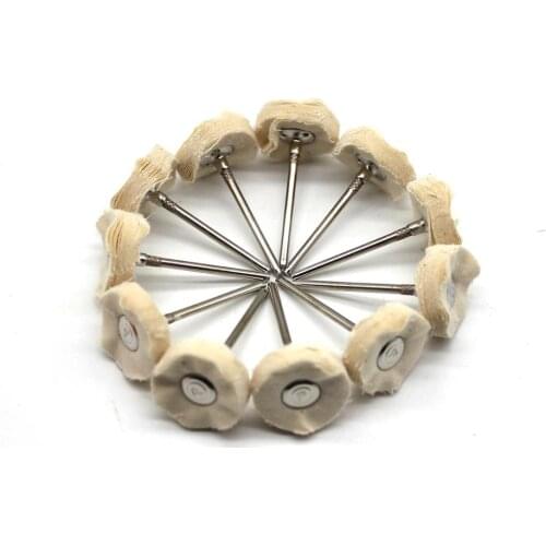 50ps 22mm Cloth Jewelry Polishing Wheel Rotary Tools For Dremel 2.35 Shank