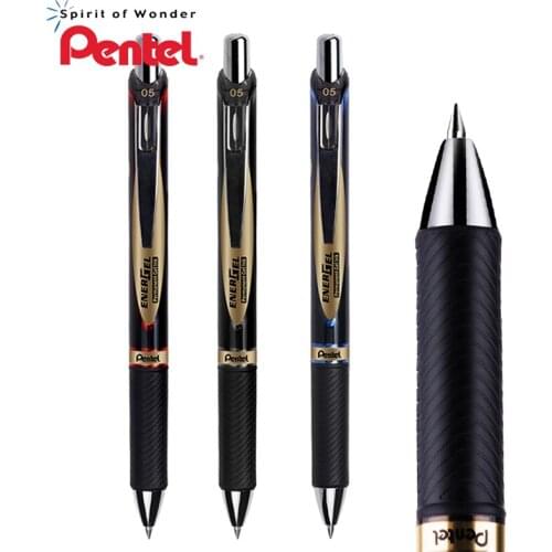 3Pcs Japan Pentel waterproof quick-drying gel pen 0.5mm metal pen clip water-based pen BLP75 business office writing stationery