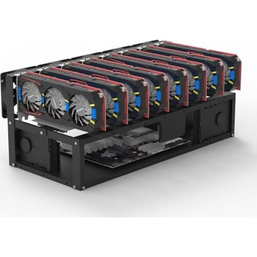 Stackable Open Mining Rig Frame Mining ETH/ETC/ZEC Ether Accessories Tools for 8 GPU Crypto Coin Bitcoin Rack Only New