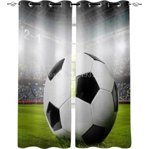 Football Playroom Curtains Large Window Curtains Living Room Bedroom Kitchen Decoration Childrens Blackout Curtains