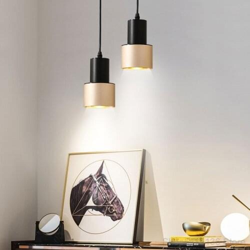 Modern Gold LED Pendant Lights for Living Room Dining Room Bedroom Bedside Bar Industrial Pendant Lamp Hanging Lighting Fixtures