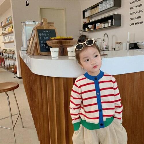 Girls Sweater Babys Coat Outwear 2021 White Thicken Warm Winter Autumn Knitting Cardigan Christmas Gift Childrens Clothing