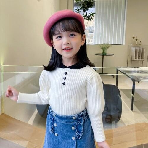Sweater Girl Solid Color Cardigans For Girls Casual Style Sweaters Kids Spring Autumn Clothes Girl