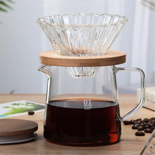 Heat Resistant Clear Glass Teapot 500ml/300ml Glass Pitcher With Lid Household Glass Coffee Jug Milk Juice HolderFor CoffeeTea